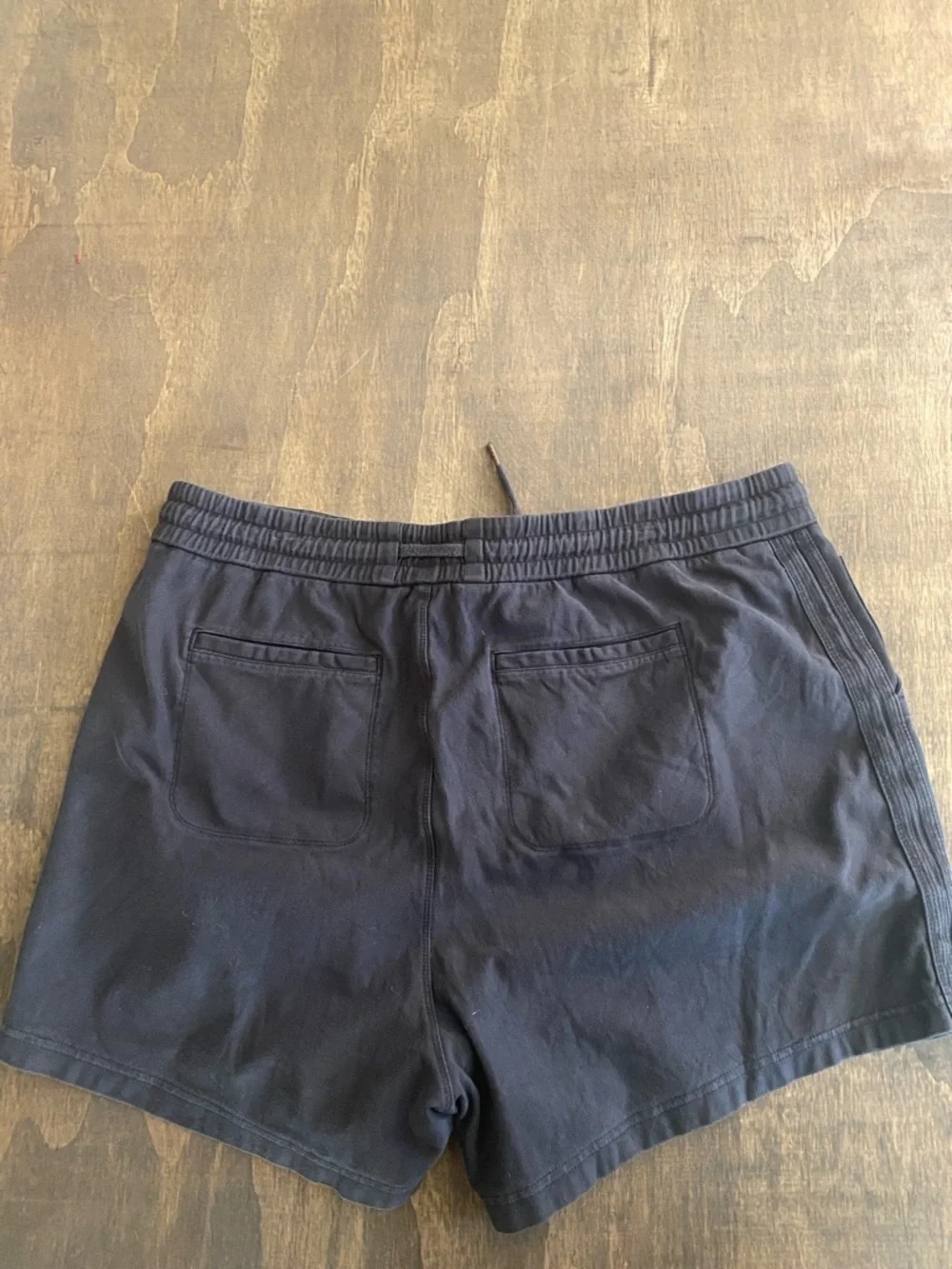 Athleta Thick Athleisure Washed Black Drawstring Shorts